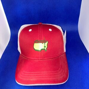 Masters Golf Hat Cap Augusta National American Needle Strapback Red
